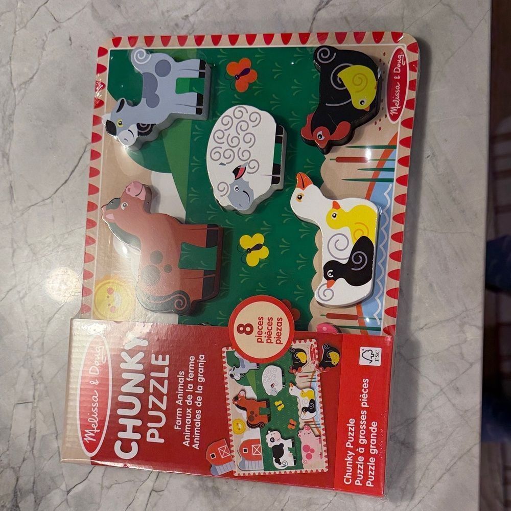 Melissa & Doug Chunky Puzzle - Vibrant Farm Animals